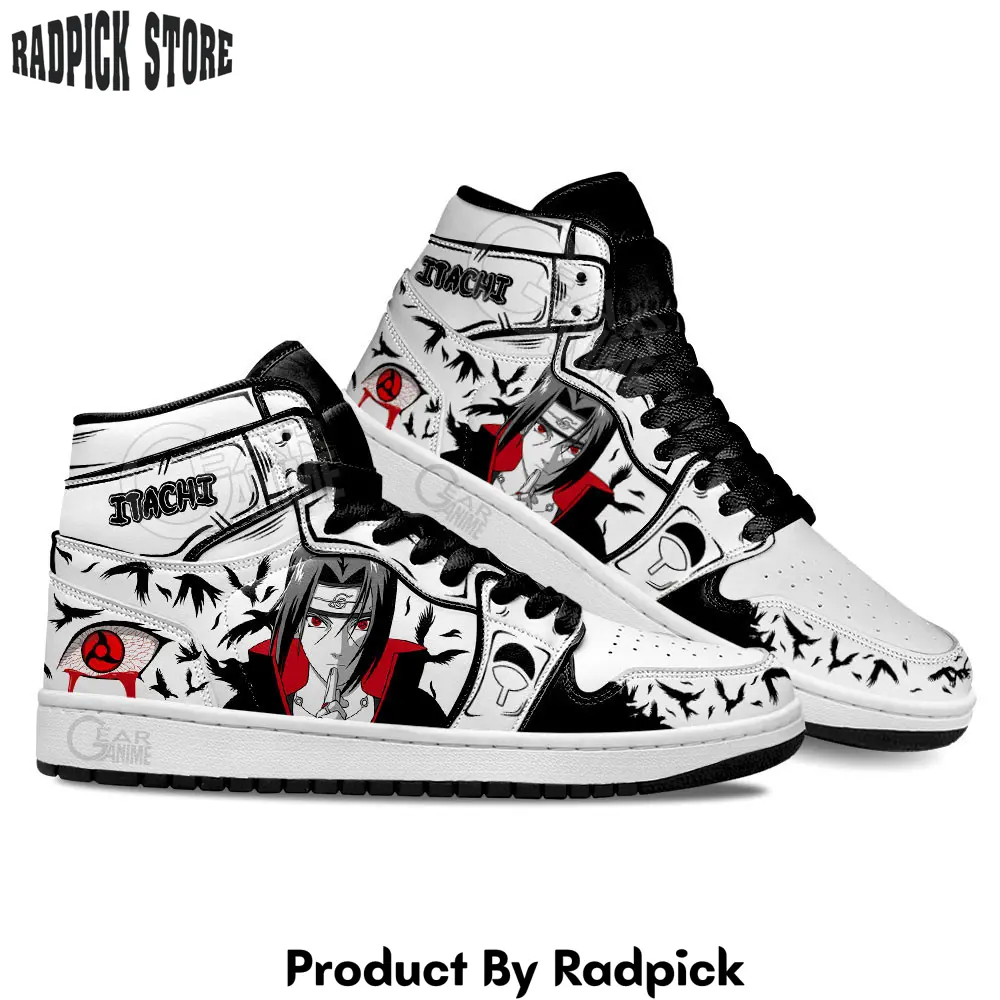Itachi sharingan air jordan high top sneakers anime custom  rp0251950